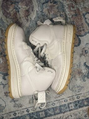 Nike Tan High-Top Sneakers with Gum Outsole